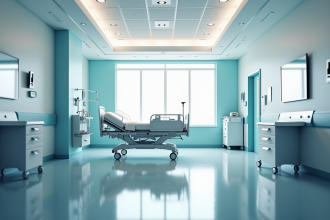 Salle d'hôpital moderne lumineuse et accessible