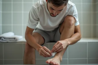 Verrue plantaire sur le pied avec conseils de traitement et prévention
